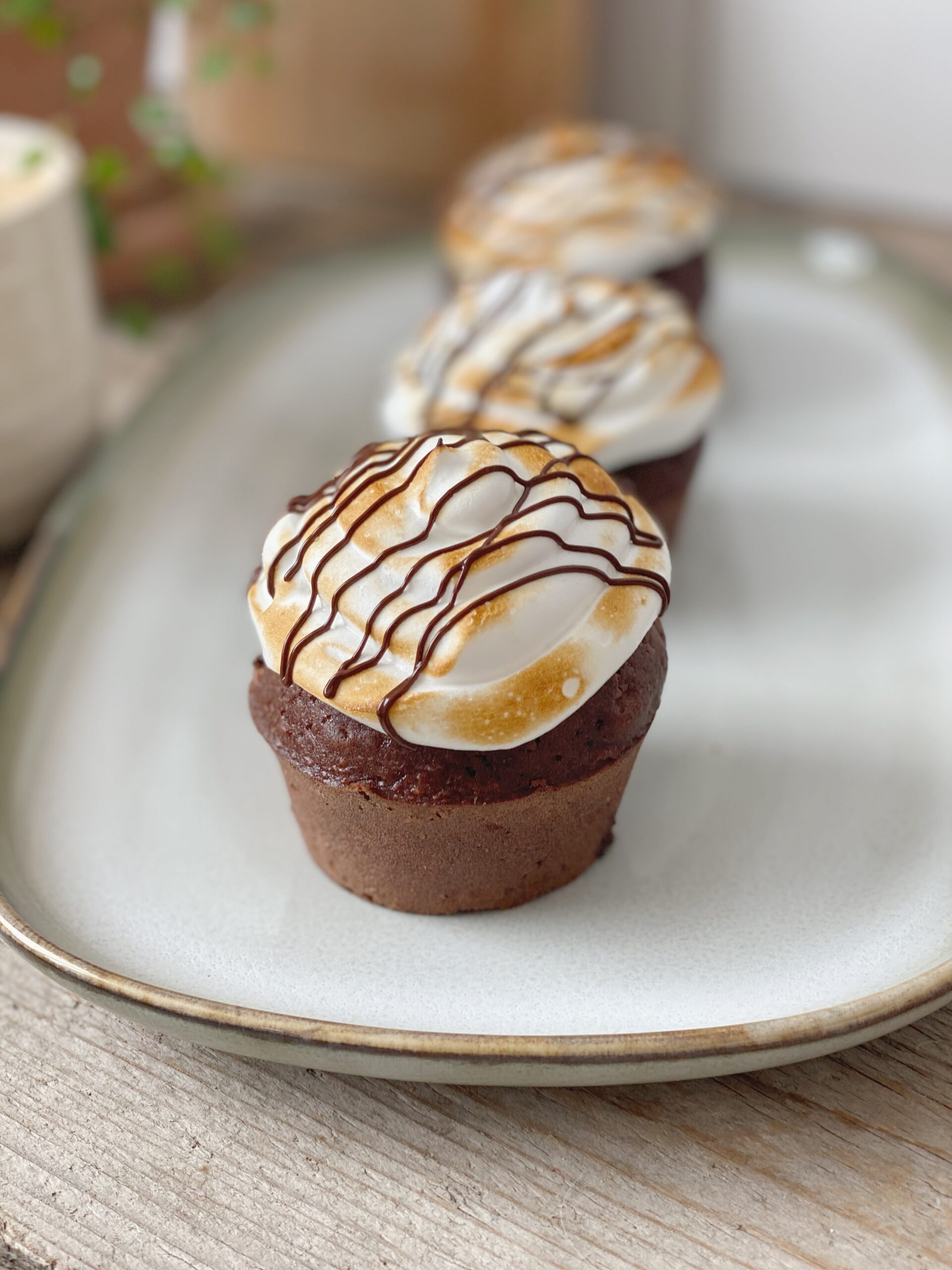 Chokolademuffins med marengs