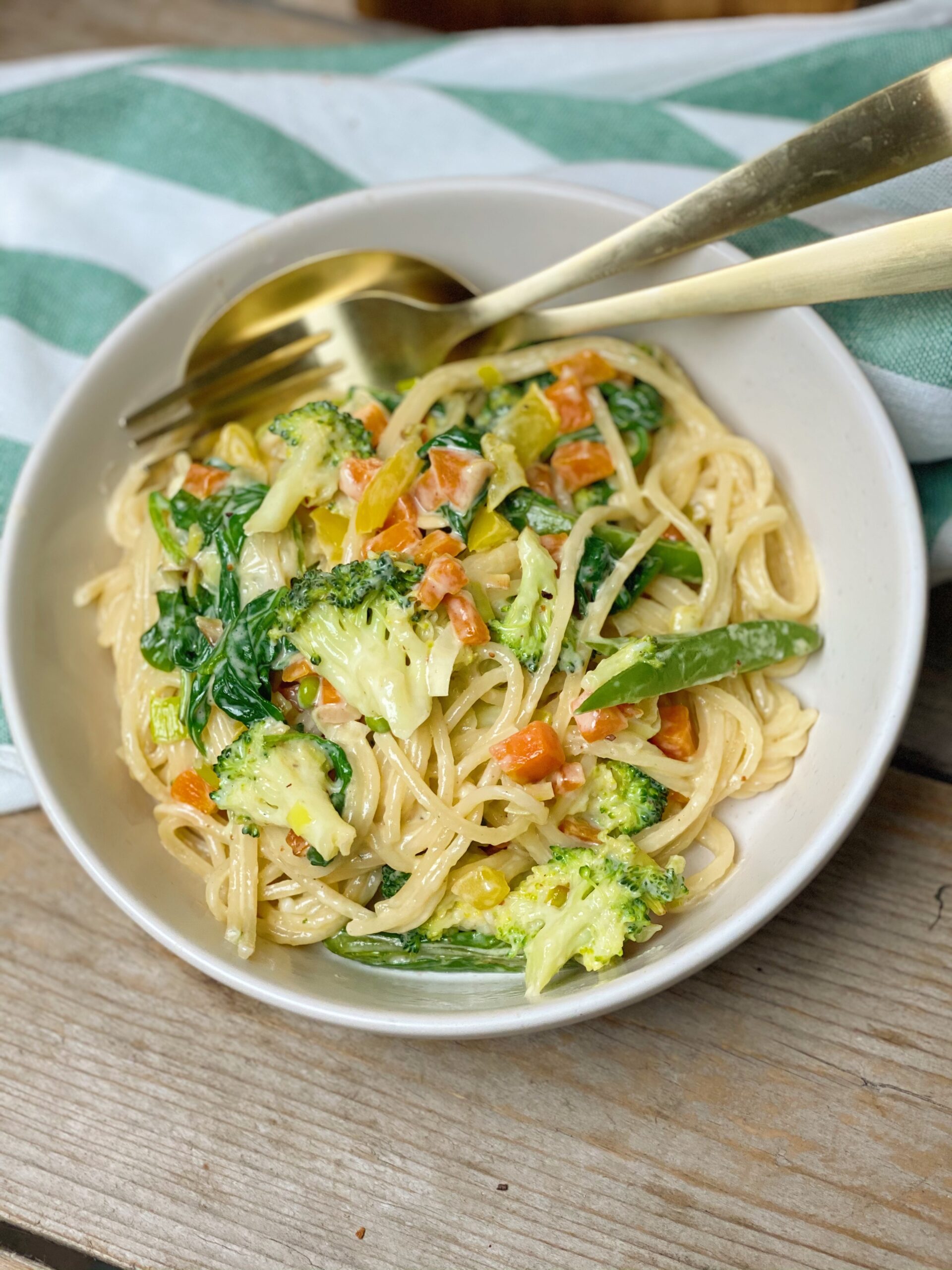 Vegetarisk pasta carbonara