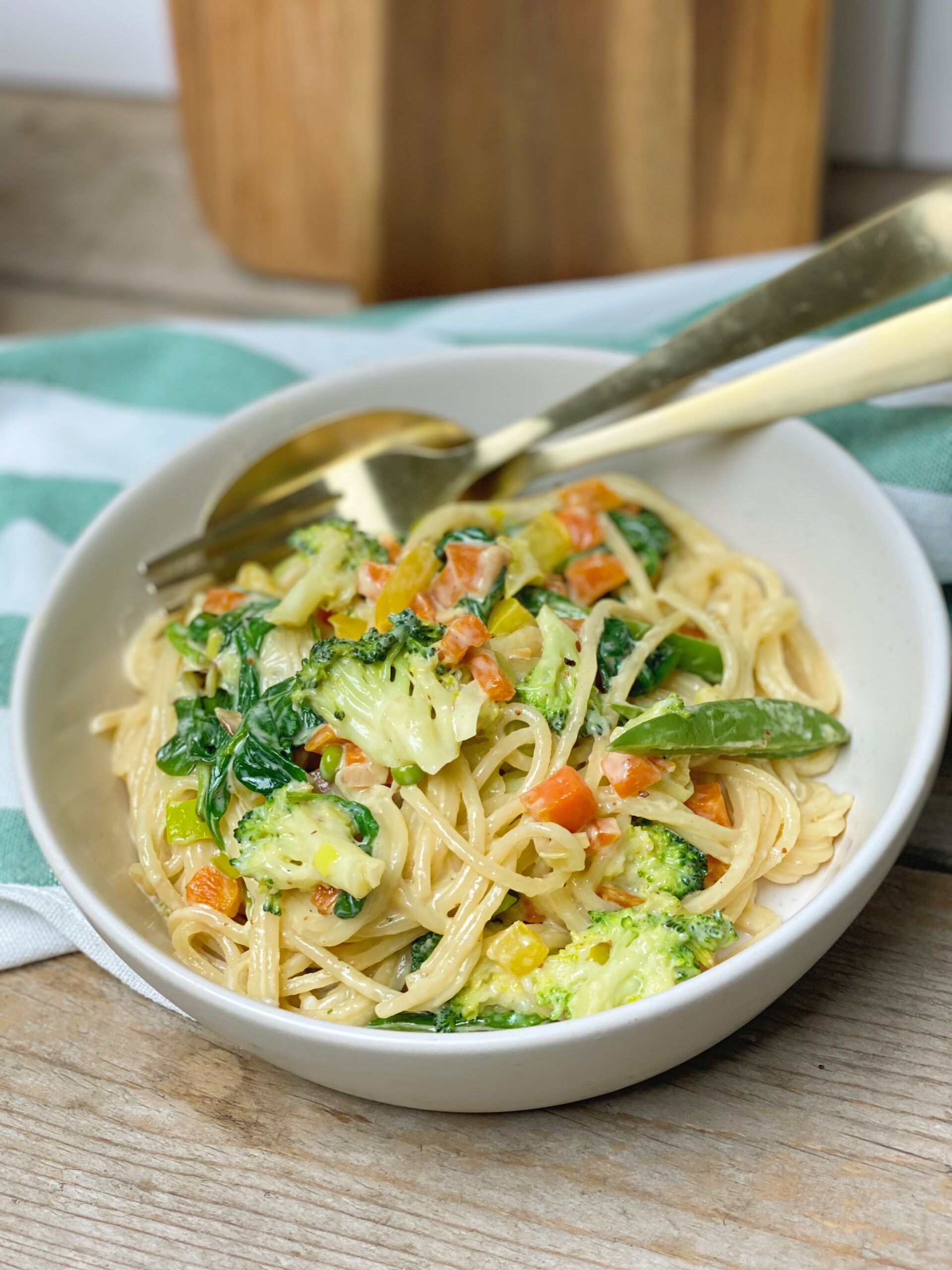 Vegetarisk pasta carbonara