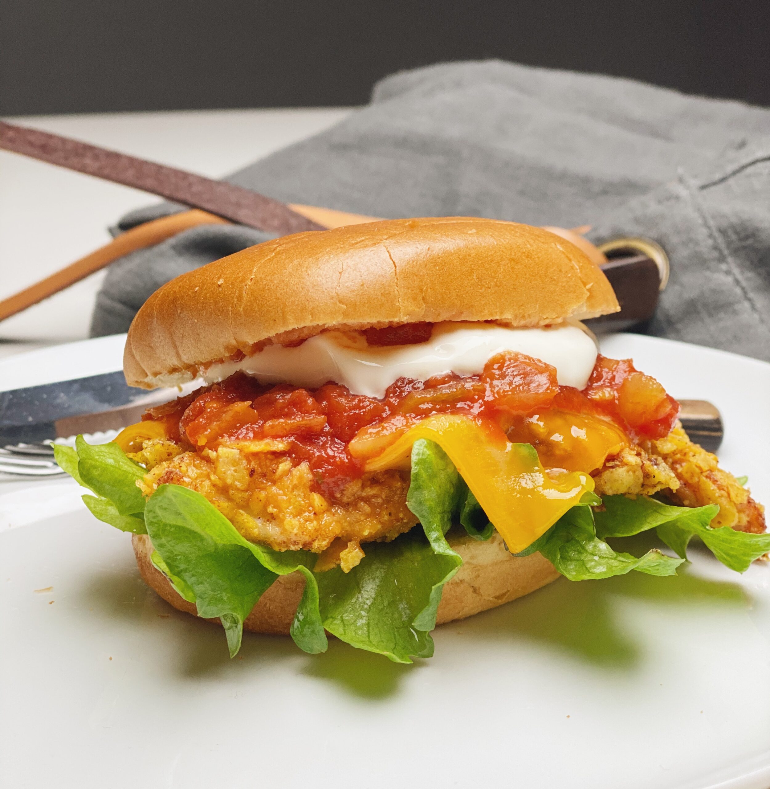 Nachos kyllingeburger