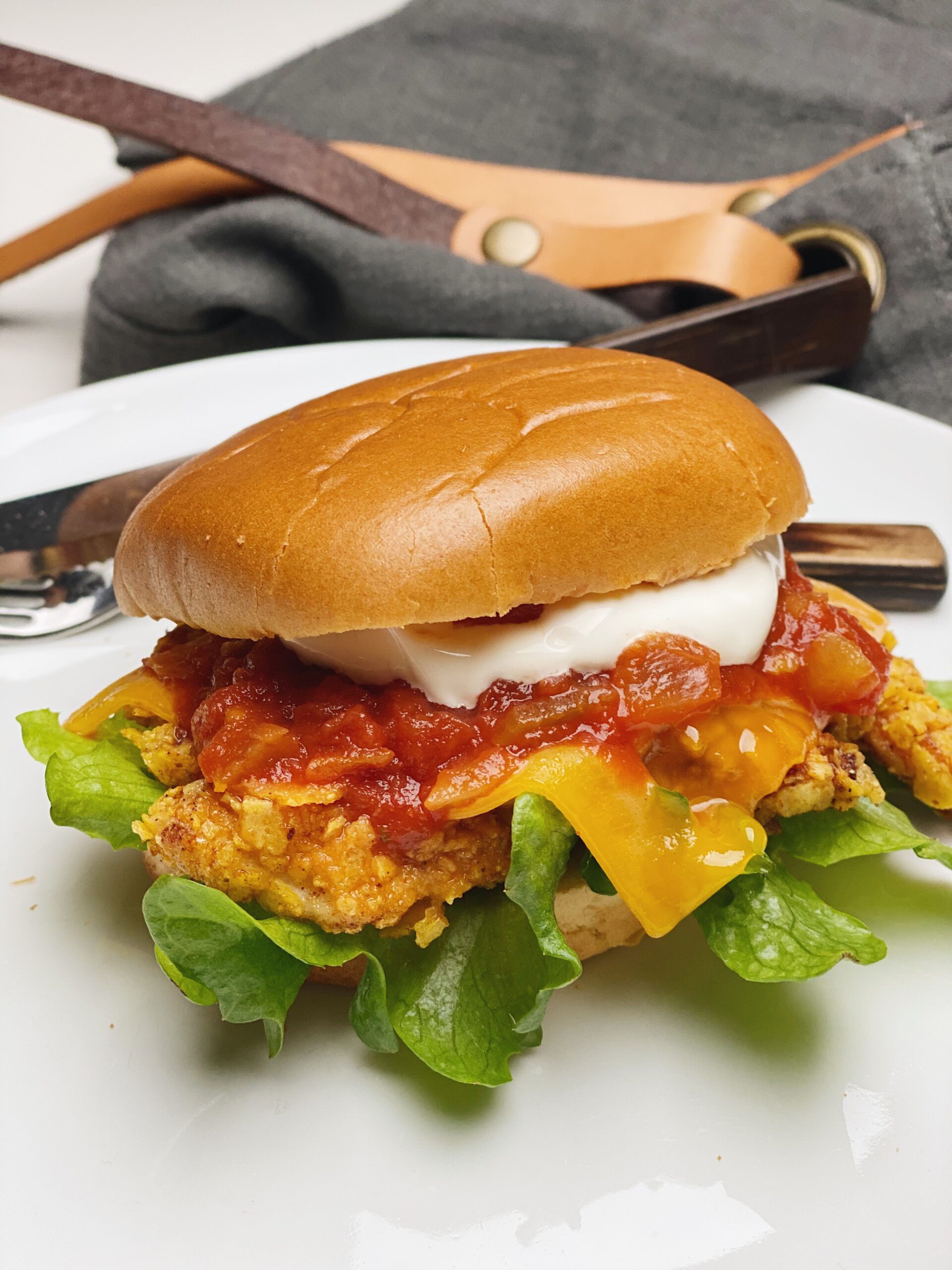 Nachos kyllingeburger