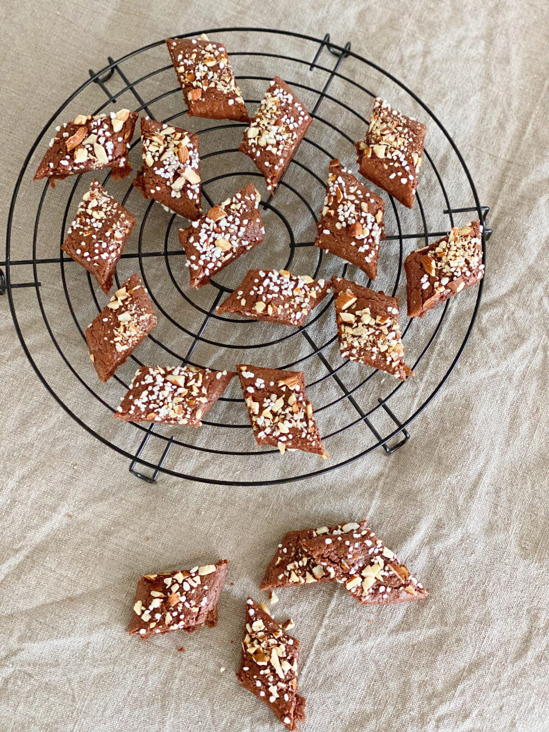 Svenske chokoladebrød set oppe fra